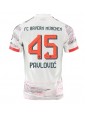 Billige Bayern Munich Aleksandar Pavlovic #45 Bortedrakt 2025-26 Kortermet